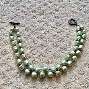 Sophie Goetsch Paris vintage lime green pearls